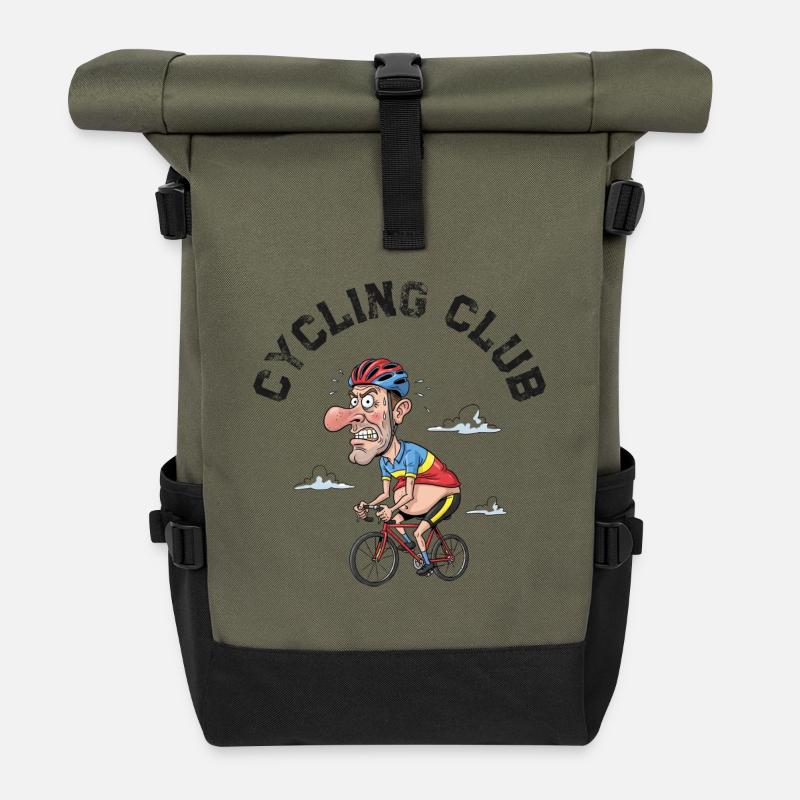 Camiseta Humorística de Ciclismo Gruñón - Sac à dos roll top - olive/noir