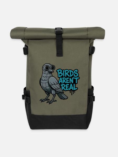 Birds Aren’t Real Roboter Vogel - Rolltop Rucksack - Olive/Schwarz