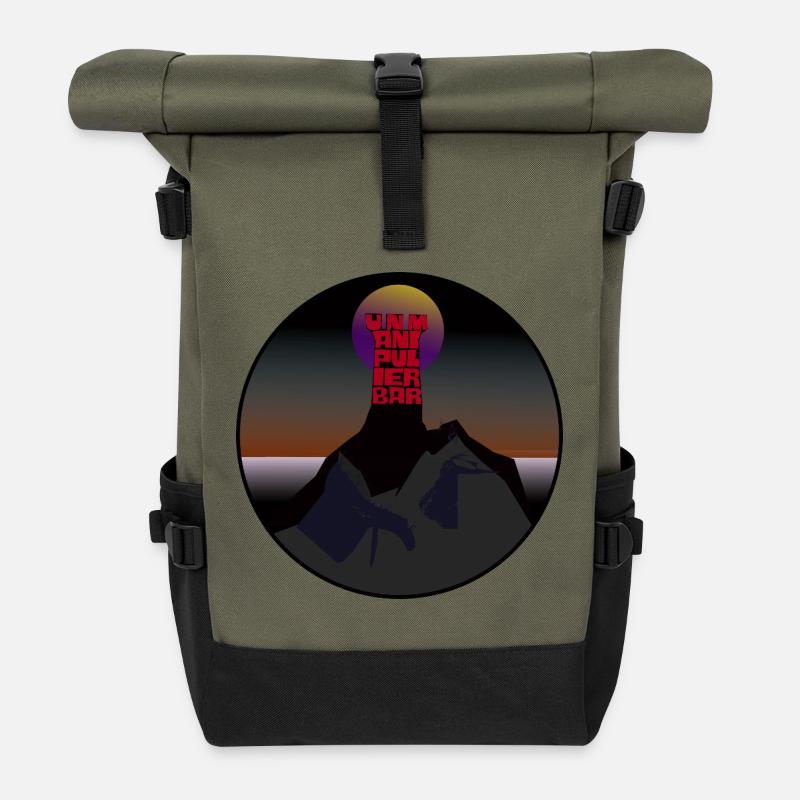 unmanipulierbar - Rolltop Rucksack - Olive/Schwarz