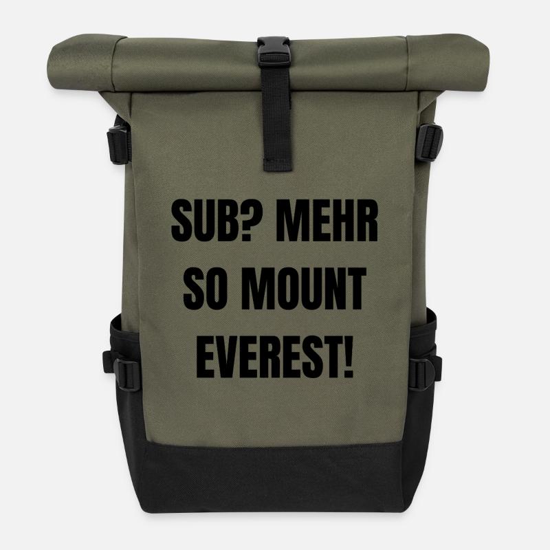 Sub? Mehr so Mount Everest - Rolltop Rucksack - Olive/Schwarz
