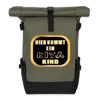 KITAKIND DAYCARE CENTER TODDLERS - Roll Top Backpack - olive/black - Front