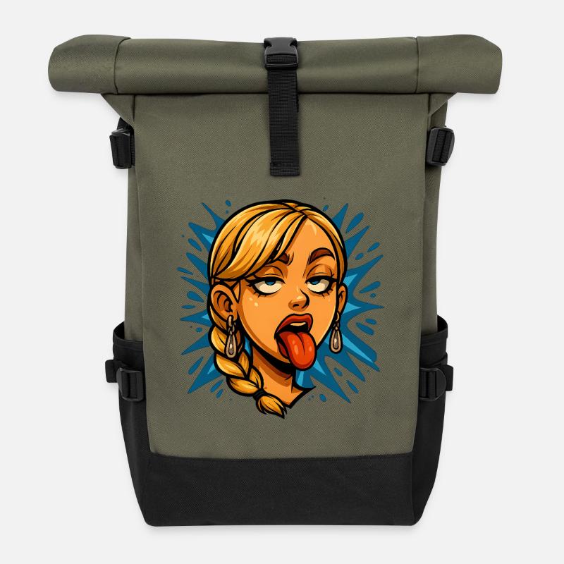 Grimace - Sac à dos roll top - olive/noir
