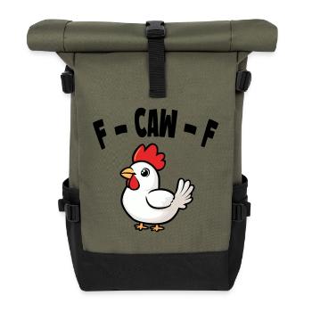 Sarkastisches Huhn F-CAW-F - Rolltop Rucksack - Olive/Schwarz - Vorne