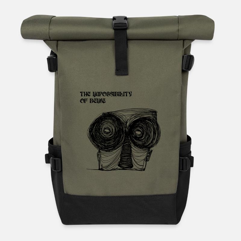 L’impossibilité d’être - Sac à dos roll top - olive/noir