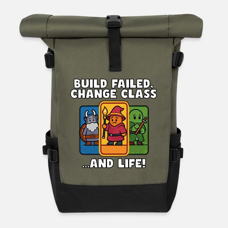 Échec de la build, changement de classe - Sac à dos roll top - olive/noir