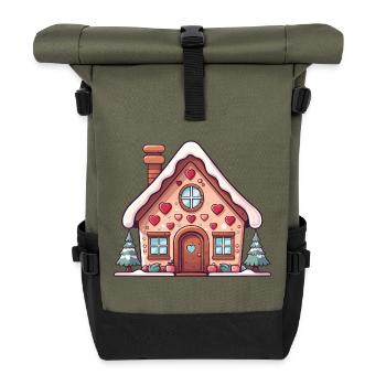Coeur Cottage Pain d’épices - Sac à dos roll top - olive/noir - Devant