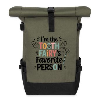 Dental Lab Technician  - Roll Top Backpack - olive/black - Front