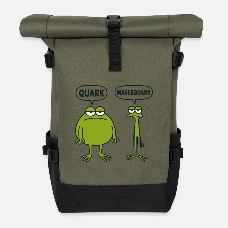 Quarkfrosch Duo - Rolltop Rucksack - Olive/Schwarz