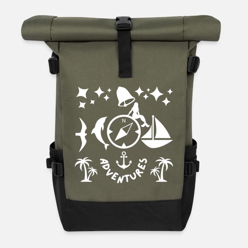 Abenteuer - Rolltop Rucksack - Olive/Schwarz