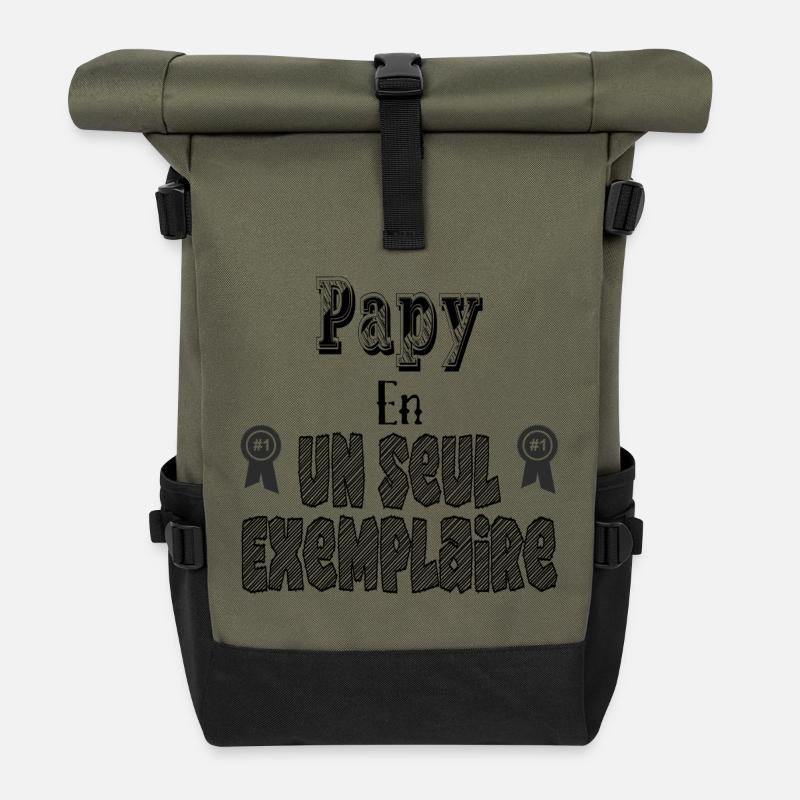 Opa in einer einzigen Kopie - Rolltop Rucksack - Olive/Schwarz