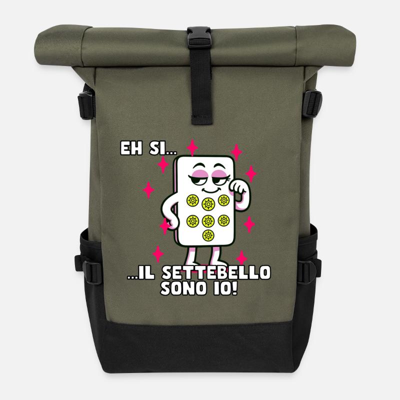 I Am the Settebello - Roll Top Backpack - olive/black