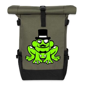 M. Grenouille Sir M. Rich Monocle Lunettes Chapeau haut de forme - Sac à dos roll top - olive/noir - Devant