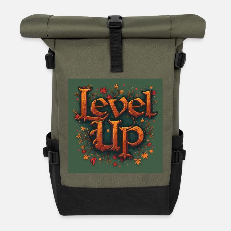 Level Up - Roll Top Backpack - olive/black
