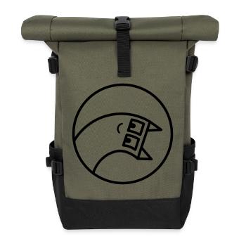 Katze – Niedliches Haustier für Katzenliebhaber - Rolltop Rucksack - Olive/Schwarz - Vorne