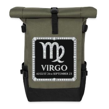 Zodiac sign Virgo - Roll Top Backpack - olive/black - Front