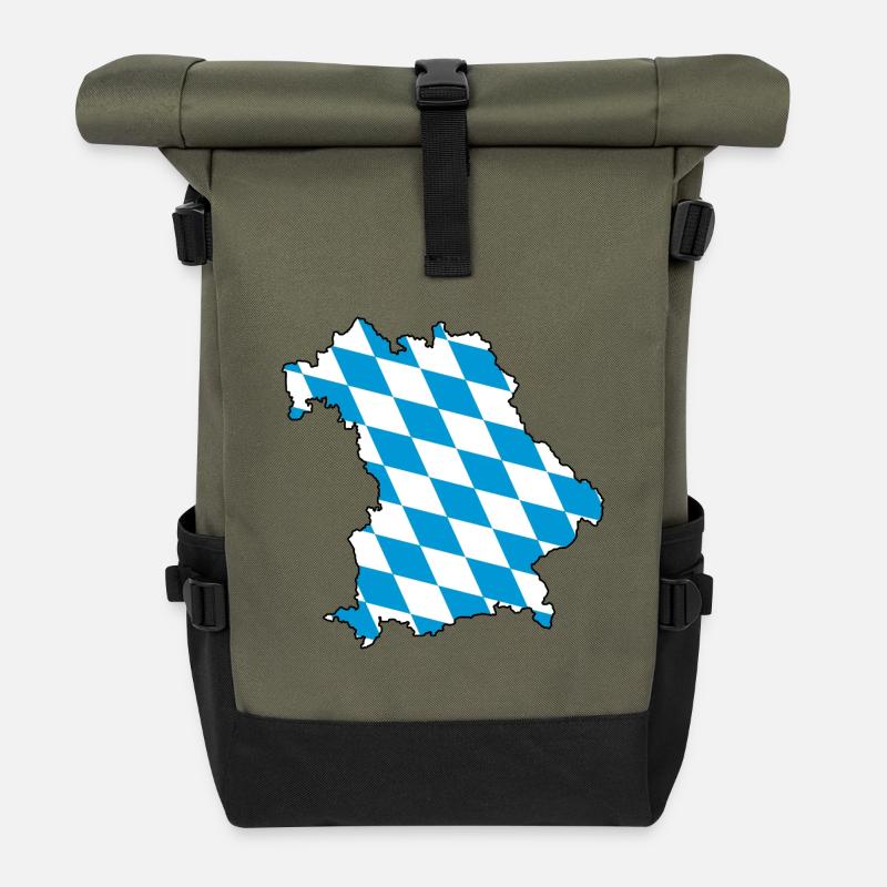 Bavaria - Rolltop Rucksack - Olive/Schwarz