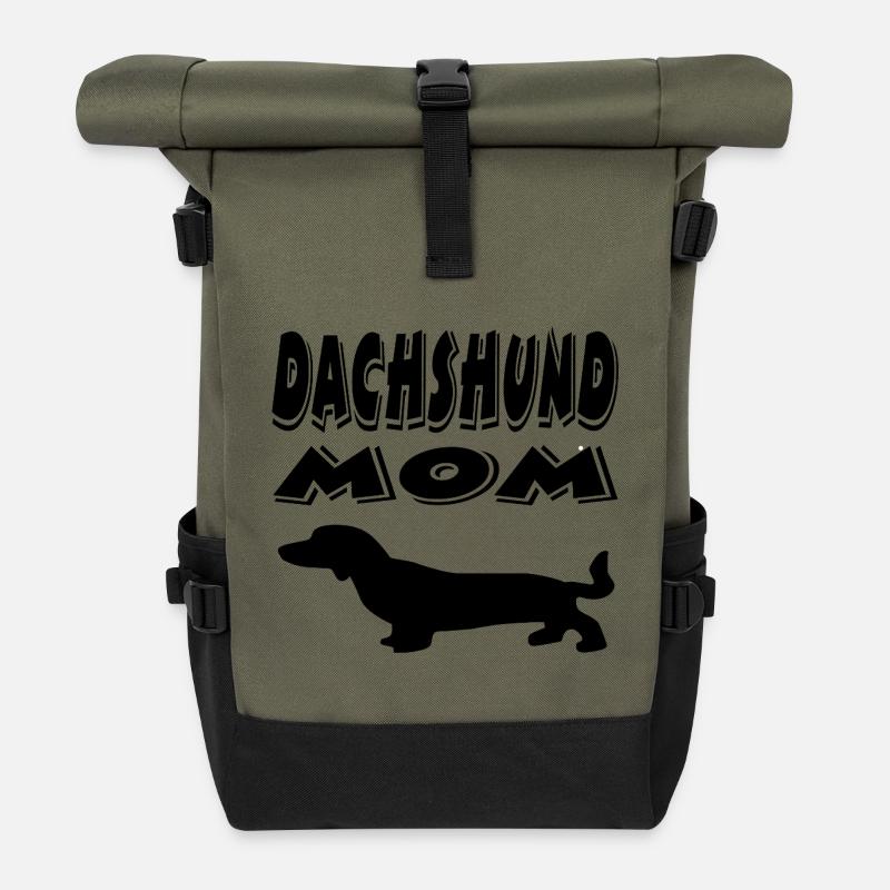 Dackel - Rolltop Rucksack - Olive/Schwarz