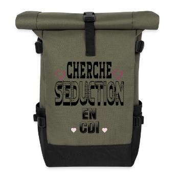 Cherche Séduction en CDI - Sac à dos roll top - olive/noir - Devant