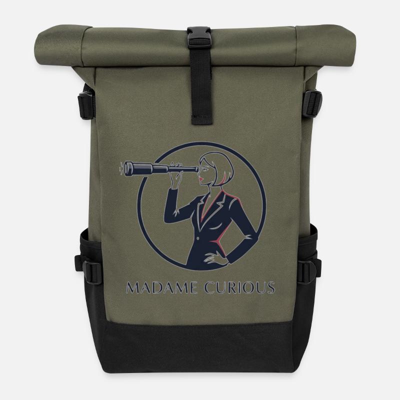 Madame Curious - Rolltop Rucksack - Olive/Schwarz