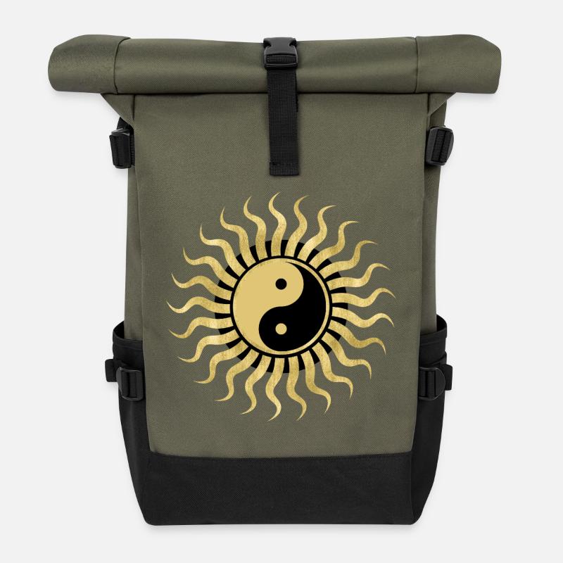 Sole Yin Yang Doré - Sac à dos roll top - olive/noir