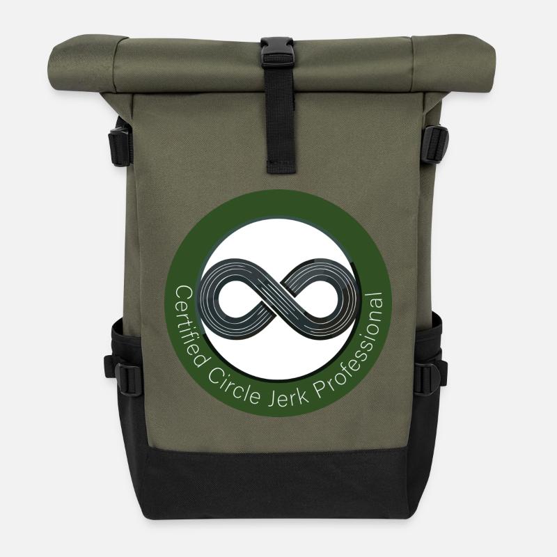 Cercle Vert Jerk Professionnel - Sac à dos roll top - olive/noir
