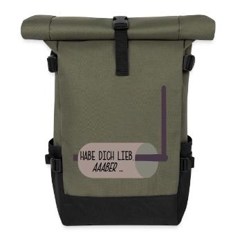 DOCUMENT SUR LES RELATIONS - Sac à dos roll top - olive/noir - Devant