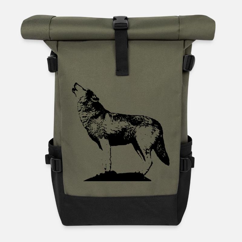 115304478_145994379_Wolf - Sac à dos roll top - olive/noir
