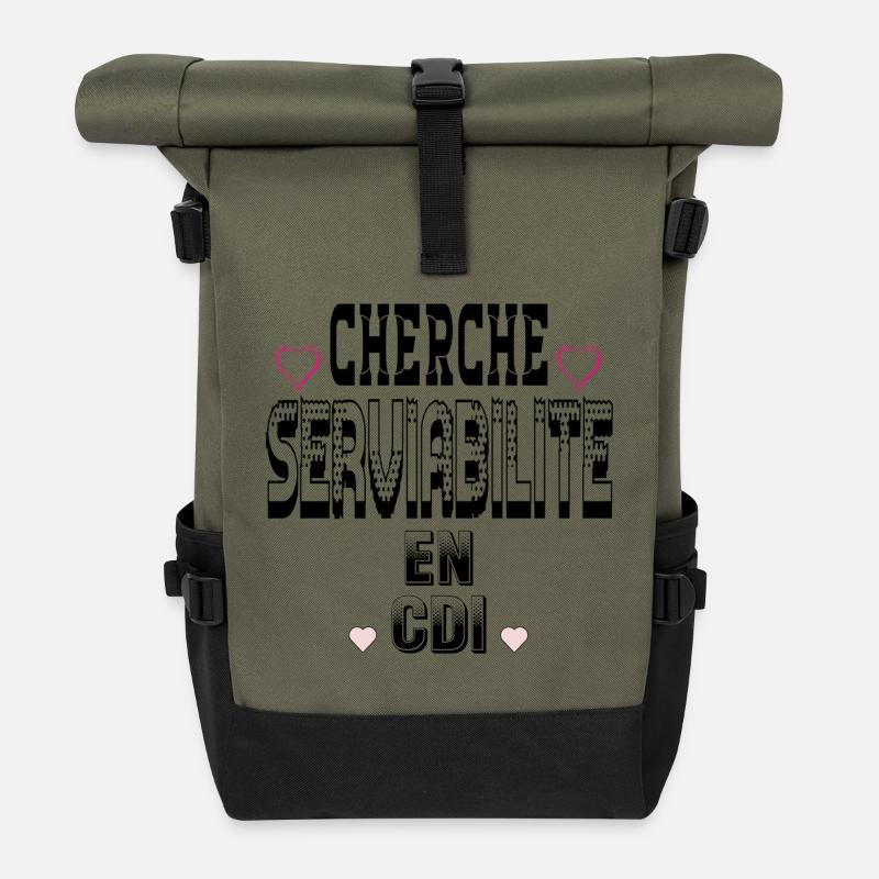 Looking for Helpfulness on a permanent contract - Roll Top Backpack - olive/black