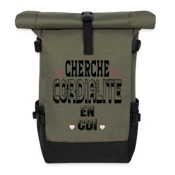 Cherche Cordialité en CDI - Sac à dos roll top - olive/noir - Devant