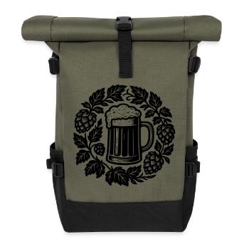 Bier kranz - Roll Top Backpack - olive/black - Front