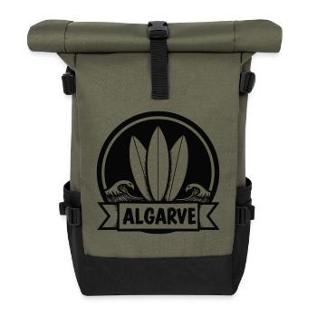 Algarve Surfers Surf Surfboards and Waves - Roll Top Backpack - olive/black - Front