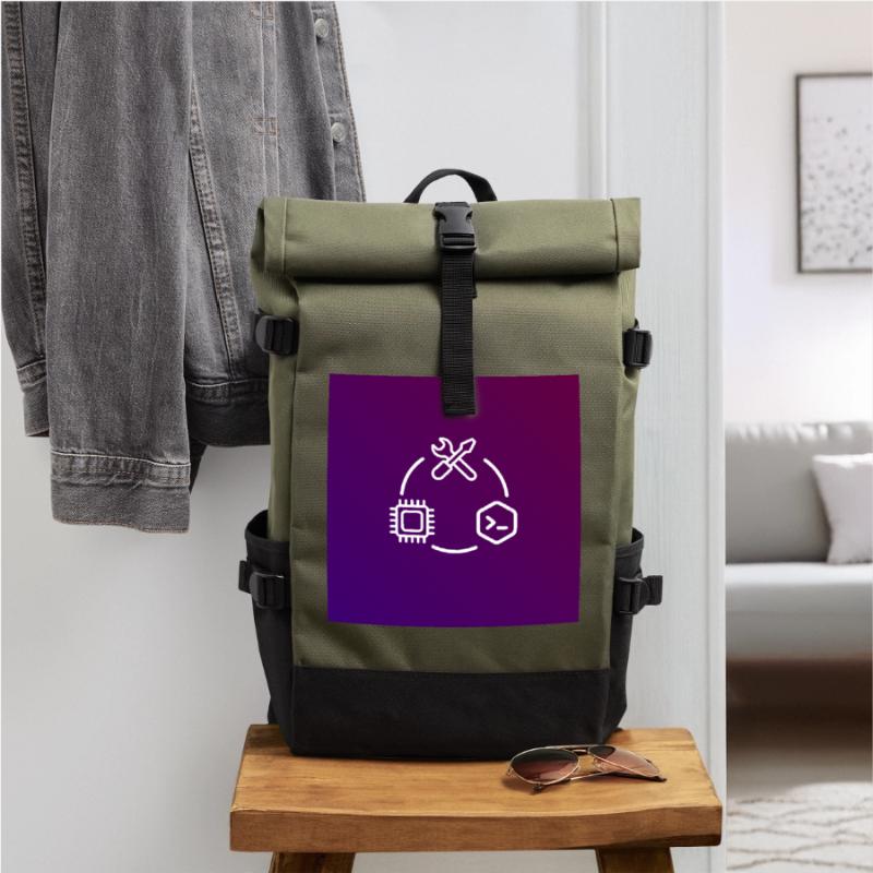 TechKreis Chip Code Tool Roll Top Backpack