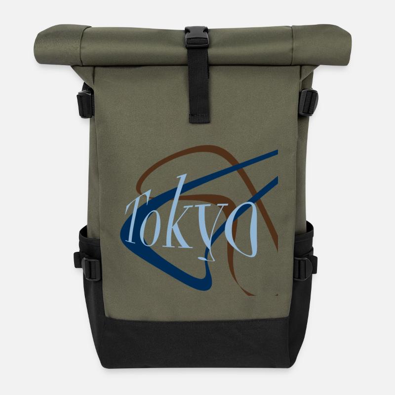 Tokyo - Roll Top Backpack - olive/black