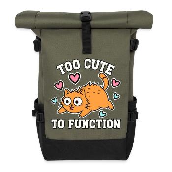 Trop mignonne pour fonctionner Niedliche Katze zu Süss - Sac à dos roll top - olive/noir - Devant