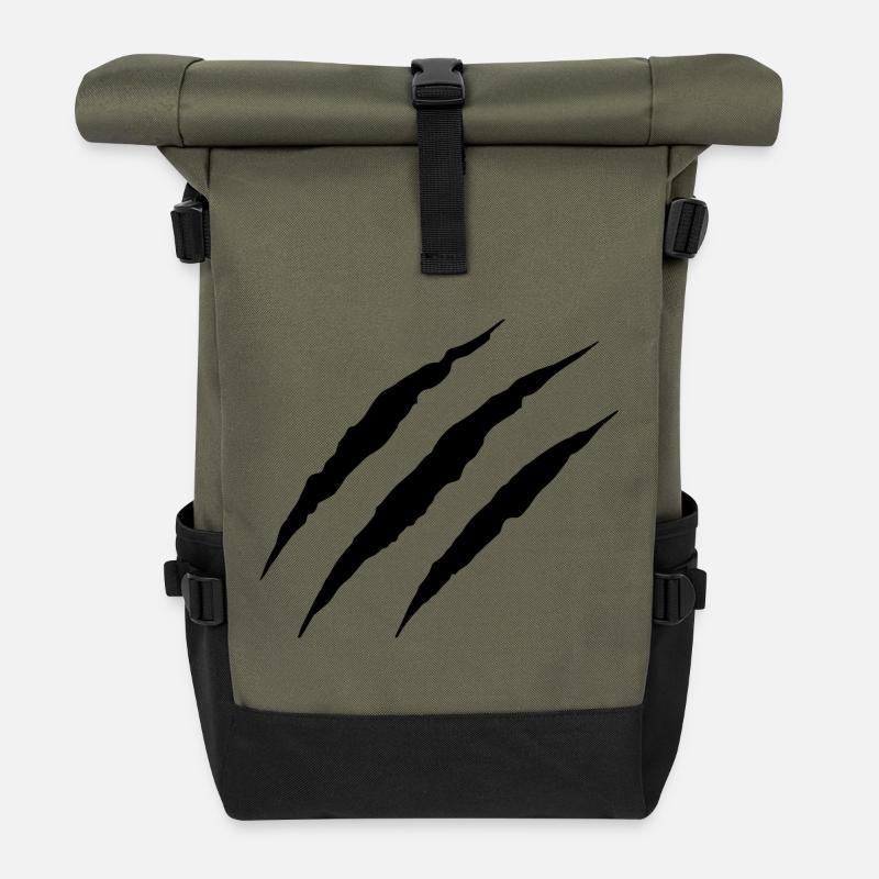 Griffure de loup - Sac à dos roll top - olive/noir