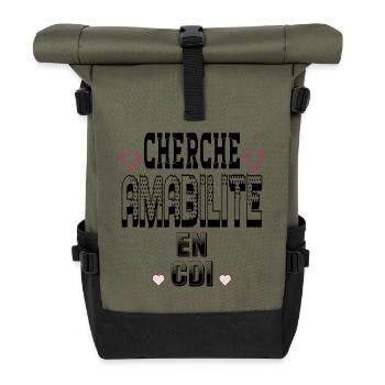 Cherche Amabilité en CDI - Sac à dos roll top - olive/noir - Devant
