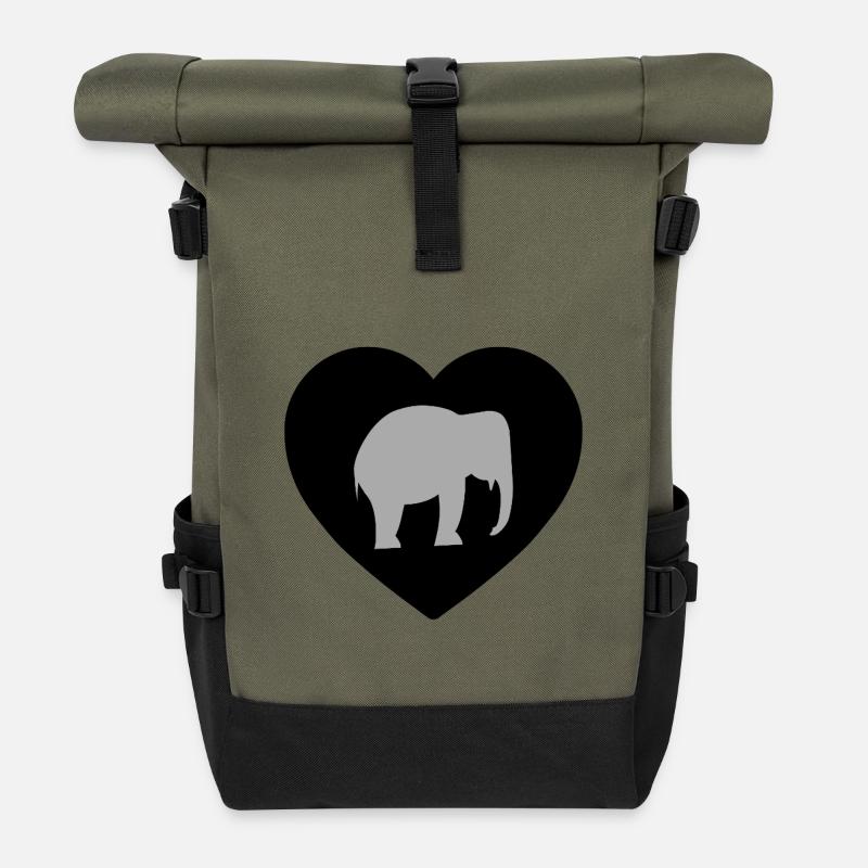 Elefant - Rolltop Rucksack - Olive/Schwarz