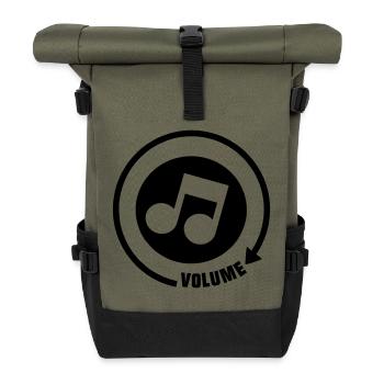 Volume_knop music tone - Roll Top Backpack - olive/black - Front