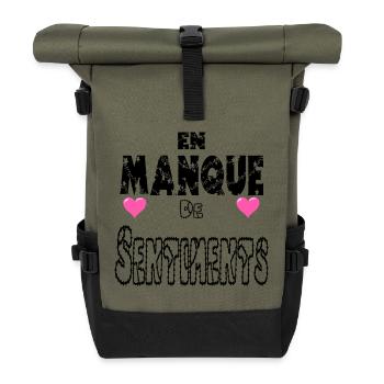 In Need of Feelings - Roll Top Backpack - olive/black - Front