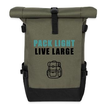 Pack Light Live Large Backpack - Roll Top Backpack - olive/black - Front