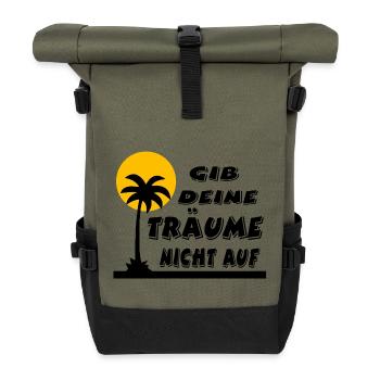 Dreams - Roll Top Backpack - olive/black - Front