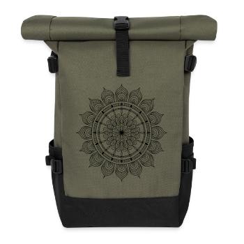 Mandala - Rolltop Rucksack - Olive/Schwarz - Vorne