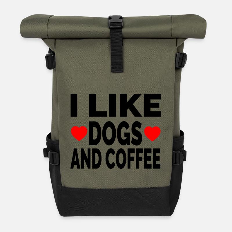 canine - Roll Top Backpack - olive/black