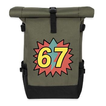 67 - Gen Alpha - Sac à dos roll top - olive/noir - Devant