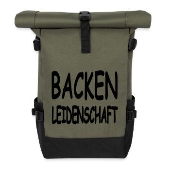 Bake - Roll Top Backpack - olive/black - Front