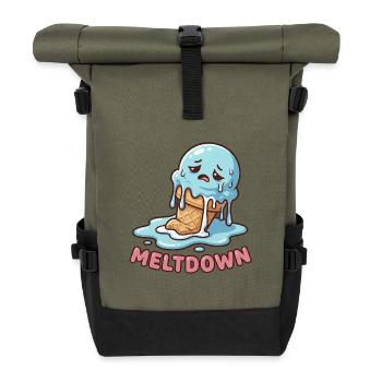 Effondrement total - Dessert triste et drôle - Sac à dos roll top - olive/noir - Devant