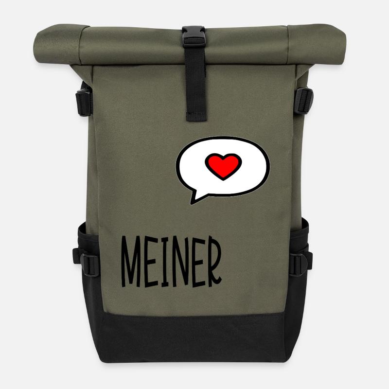 Valentinstag Beziehung Meiner - Rolltop Rucksack - Olive/Schwarz