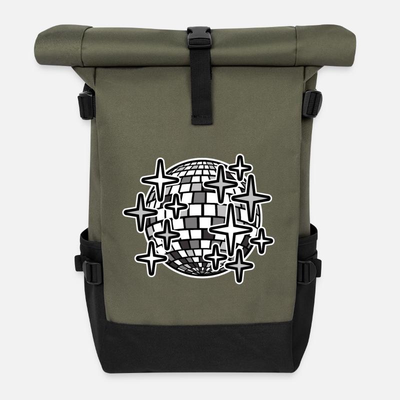 Mirrorball - Roll Top Backpack - olive/black