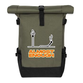 Almost enough - Rolltop Rucksack - Olive/Schwarz - Vorne