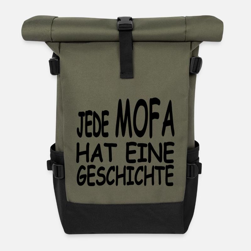 Moped - Roll Top Backpack - olive/black